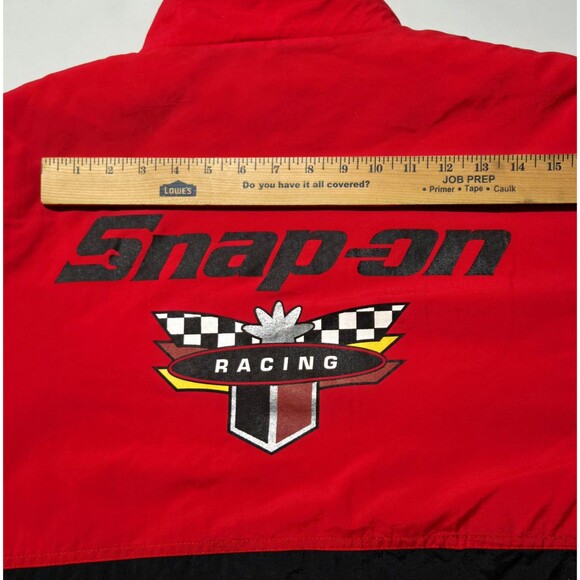 VTG Swingster Snap-On Racing Jacket Mechanic Track XL Quilted Full Zip Red Black - Picture 12 of 14